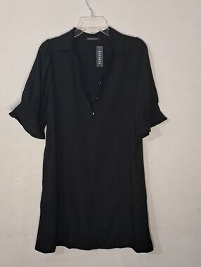 Fensace Women's Size Medium Black Shirt Dress NWT